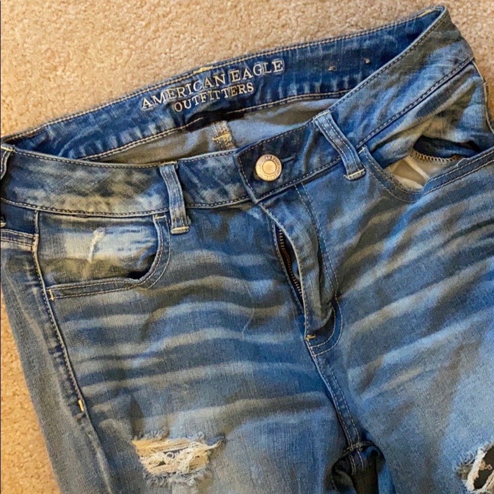 AE Mid Rise Distressed Jegging - Picture 2 of 6